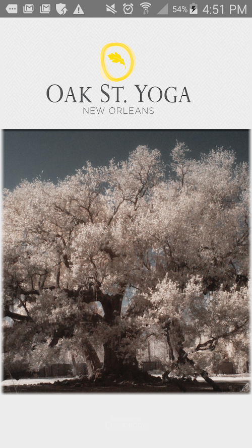 Android application Oak St Yoga screenshort