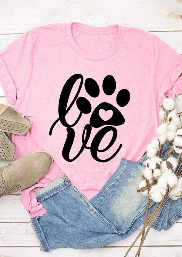 Camiseta de comercio exterior estilo urbano europeo y americano. Manga corta, estampados de letras y huellas para un look moderno y casual.