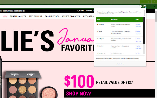 ShopifyNerds app and theme detector chrome extension