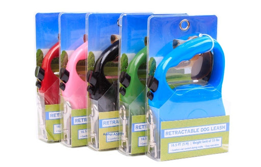 Title 9, Automatic Retractable Dog Leash with Hand Holdi...