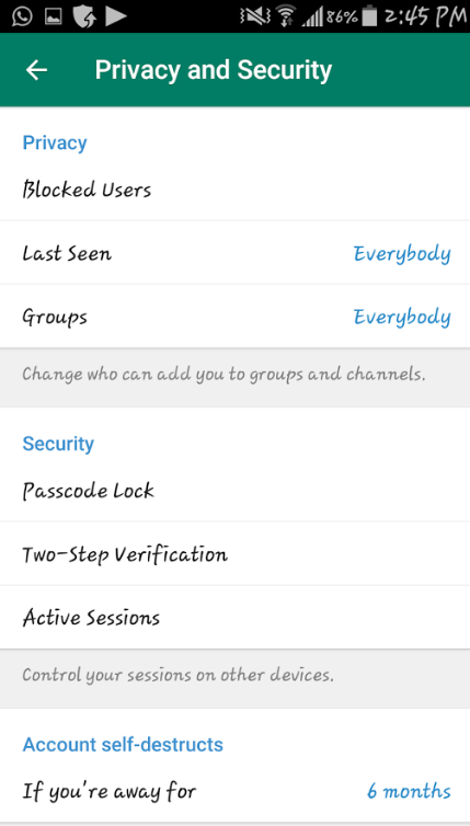 Android application PrivyTalk screenshort