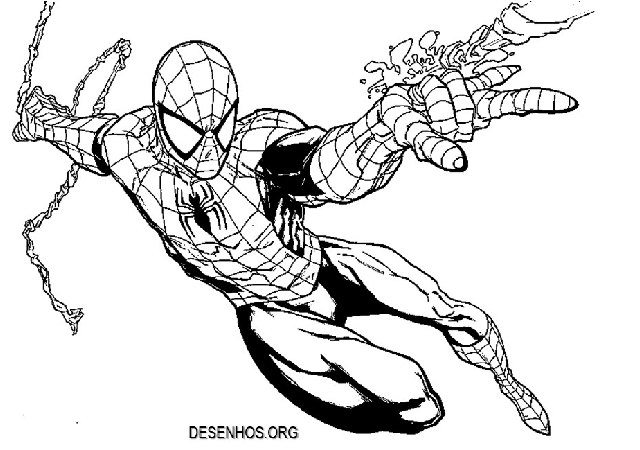 desenhos do homem-aranha para imprimir e colorir