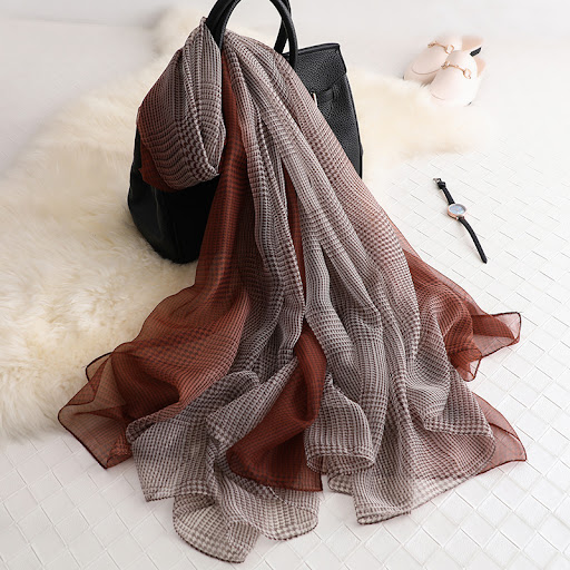 Title 2, Fashion Womens Houndstooth Long Sun Shawl Scarf
