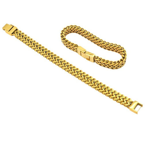 Title 2, Fashion Double-row Keel Titanium Steel, combini...