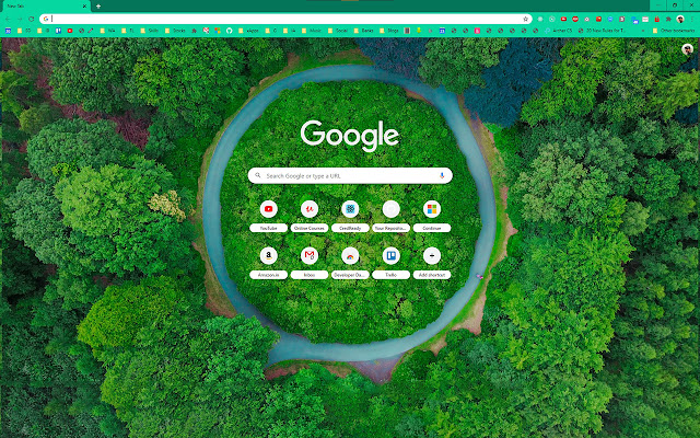 Green Peaceful Ambience Theme chrome extension