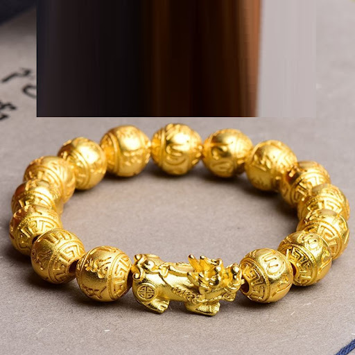 Title 5, Mens 12mm Placer Gold Six Word Truth Bracelet,...