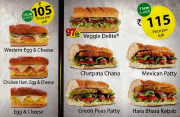 Subway menu 