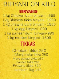 Biryani On Kilo menu 1