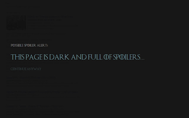 Spoilers Are Coming chrome extension