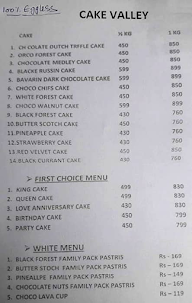 Jal Mahal Cakes menu 1