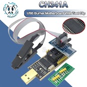 Mạch Nạp Rom/Bios Ch341A (Mạch + Kẹp) Nạp Cho 24Xx 25Xx Vga ... .Kienstore726