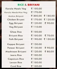 Koyikkoden's Kerala Restaurant menu 2