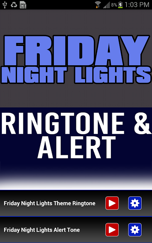 Android application Friday Night Lights Theme screenshort