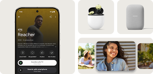 Funzionalità di trasmissione di Pixel Buds Pro, speaker Nest Audio e smartphone Pixel