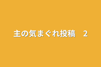 主の気まぐれ投稿　2