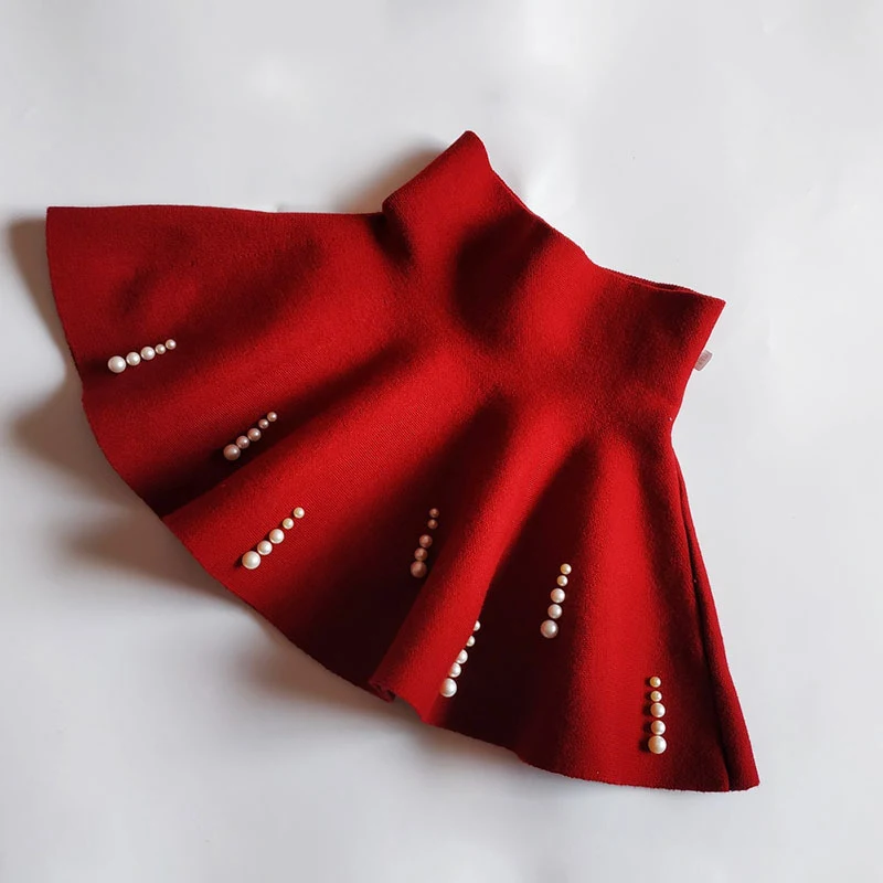 Meisjes minirok prinsessenjurk, A-lijn geplooide rok, gebreide paraplu rok, voor jonge en kleine meisjes. Comfortabel en stijlvol, perfect voor dagelijks gebruik.