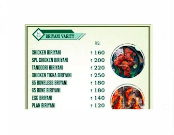 Marakkaar Biryani menu 