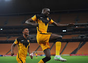 Erick Mathoho of Kaizer Chiefs celebrates goal with teammates  during the 2021 CAF Champions League Quarterfinal match between Kaizer Chiefs and Simba FC last week at FNB Stadium.