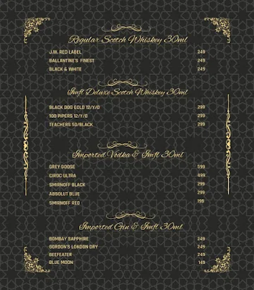 Aravali Villa menu 