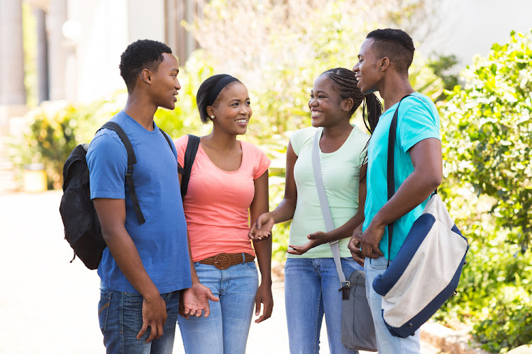 Students having a discussion.