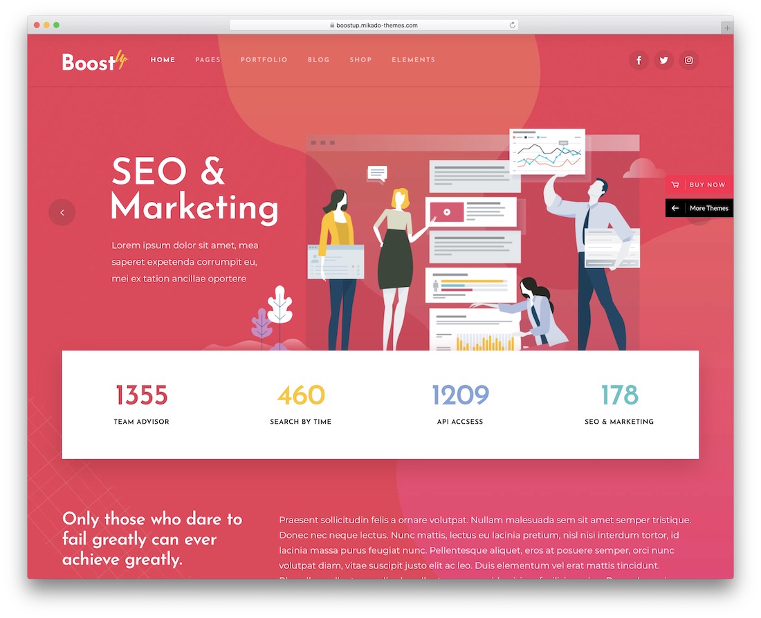 boostup seo dioptimalkan tema wordpress