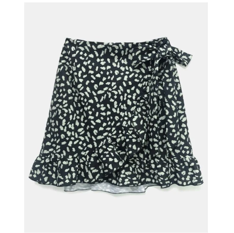 Title 4, Falda Corta de Mujer Cintura Alta con Cordones,...