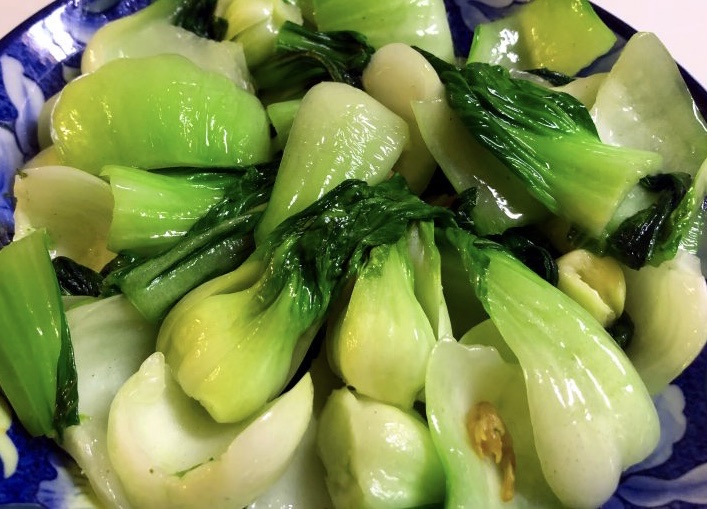 Sauteed Bok Choy with minced garlic