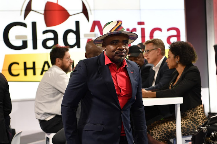 Tim Sukazi of TS Galaxy during the official launch of the GladAfrica Championship at Studio 6 on August 13, 2019 in Johannesburg, South Africa.