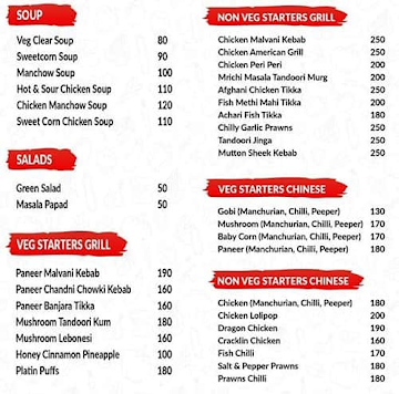 Millennials Grill House Bar And Restaurant menu 