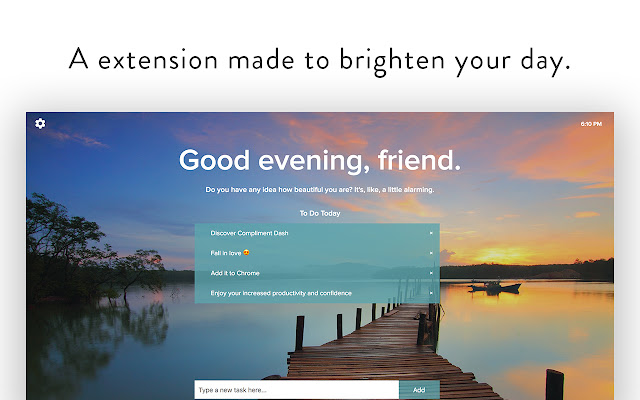 Compliment Dash chrome extension