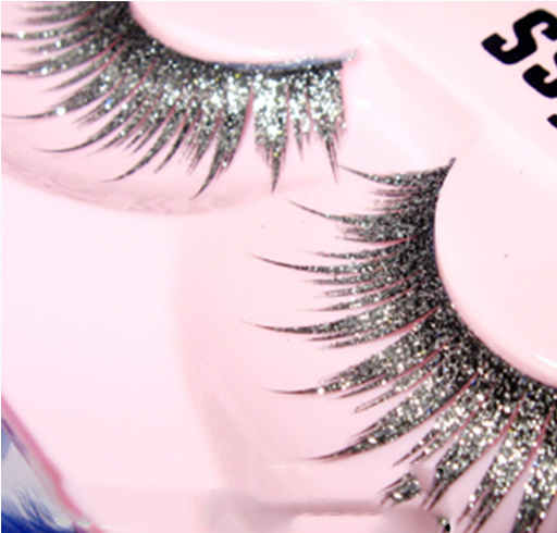 Title 5, Shiny Silver Thick And Exaggerated False Eyelas...