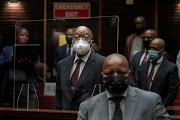 Former president Jacob Zuma in the dock in Pietermaritzbur  during his fraud and corruption trial on October 26 2021. 