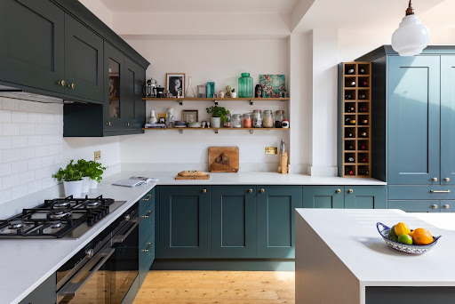 Green Shaker-Style Kitchen by Sheraton Interiors