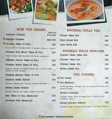 Capital Restaurant menu 