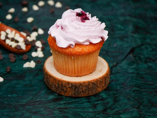 French Blueberry Cupcake