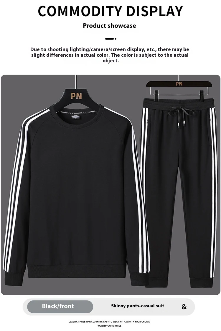 Title 6, Completo sportivo uomo casual due pezzi, tuta c...