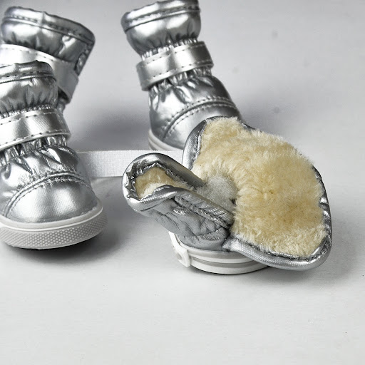 Title 13, PU Mirror Leather Warm Pet Dog Shoes In Winter....