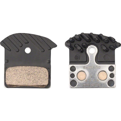 Shimano J04C-MF Disc Brake Pads and Springs - Metal Compound, Finned Alloy and Stainless Back Plate, One Pai