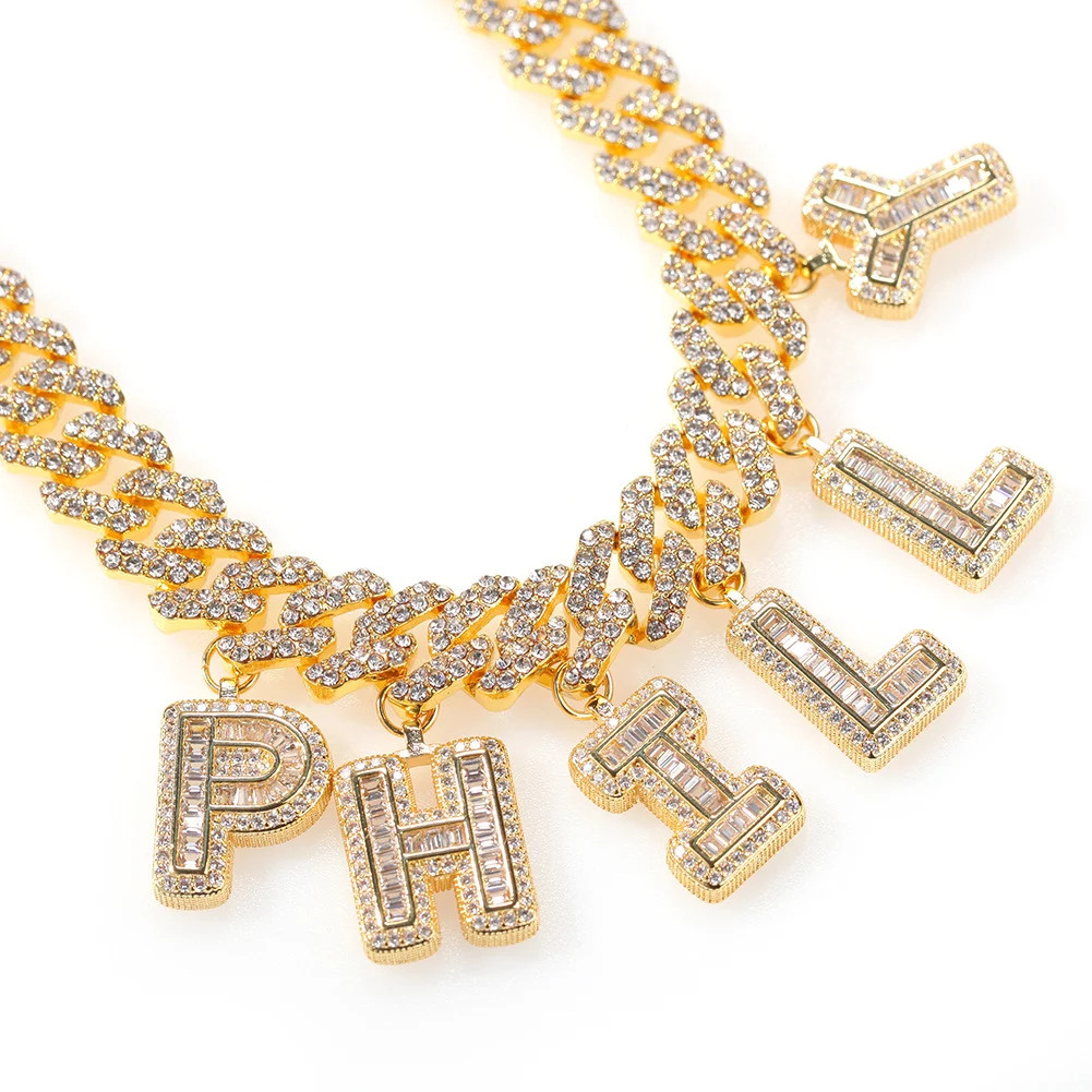 Title 1, Collier et bracelet hip hop chaîne cubaine avec...