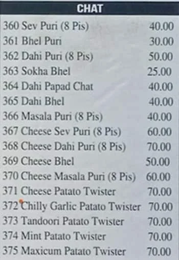 Radha Krishna menu 