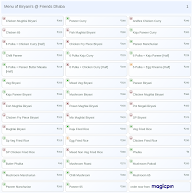 Biryani's @ Friends Dhaba menu 1