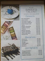 Baker's Talent menu 7