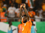 Ivory Coast's Franck Kessie celebrates after the match against Senegal.
