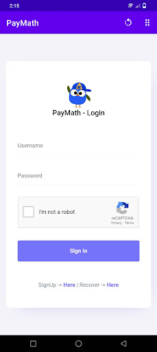 Screenshot PayMath - Online Program