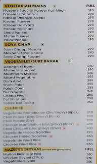 Nazeer Delicacies menu 3