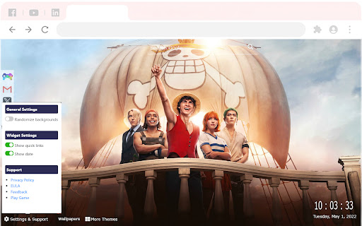 One Piece Netflix Monkey D. Luffy New Tab