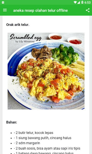 Aneka Resep Olahan Telur Offline