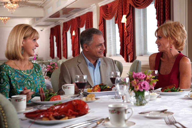 Guests will enjoy local dishes paired with wines in the dining room aboard your American Cruise Lines sailing.