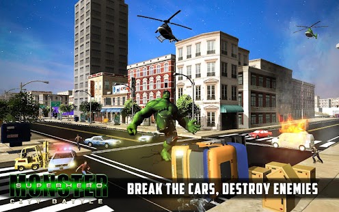 Superhero City Battle Monster Fighting banner