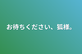 お待ちください、狐様。